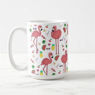 Flamingos und Sommerthema Kaffeetasse