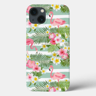 Flamingos und Streifen iPhone 13 Hülle