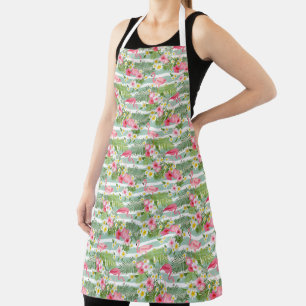Flamingos und Streifen Schürze