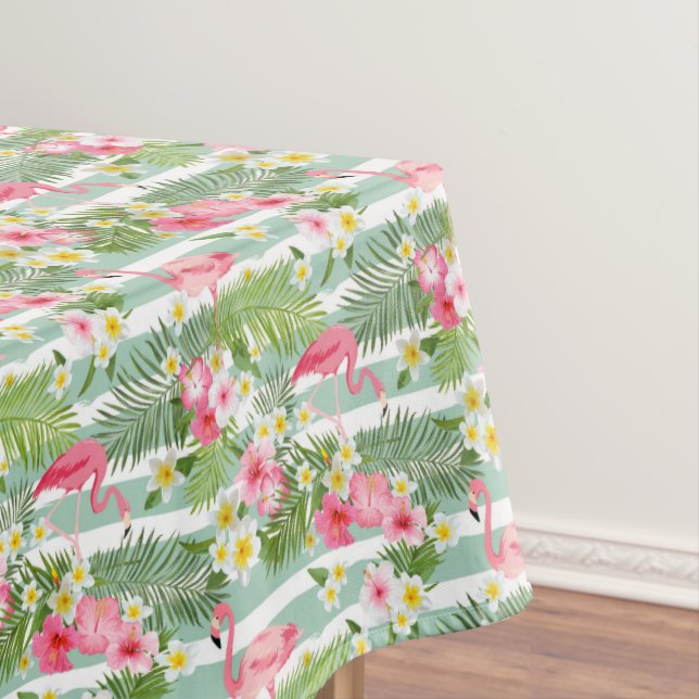 Flamingos und Streifen Tischdecke (Beispiel)