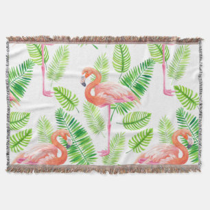 Flamingos und tropische Blätter Decke