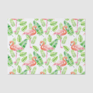 Flamingos und tropische Blätter Seidenpapier