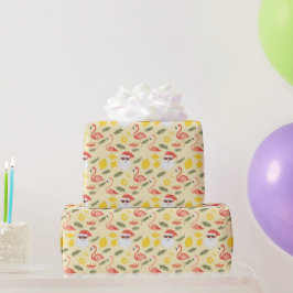 Flamingos & Weihnachten im Juli Geschenkpapier