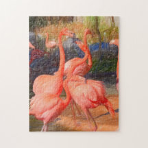Flamingos zeichnend farbenfroh