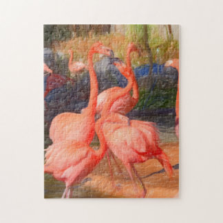Flamingos zeichnend farbenfroh