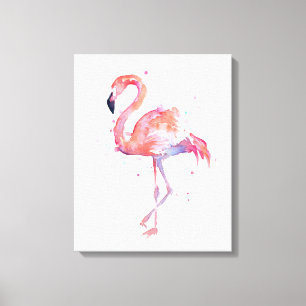 Flamingowatercolor-Malerei-Leinwand-Kunst-Druck Leinwanddruck