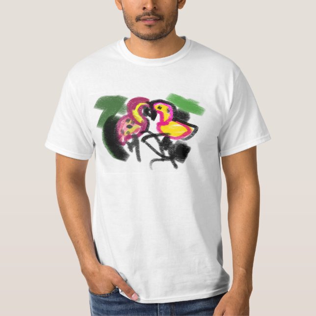 Flamings Liebe  T-Shirt (Vorderseite)