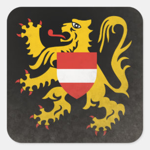 Flämisch Brabant Quadratischer Aufkleber