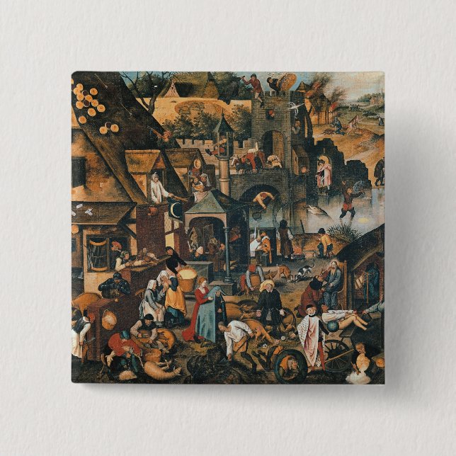 Flämische Sprichwörter Button (Vorderseite)