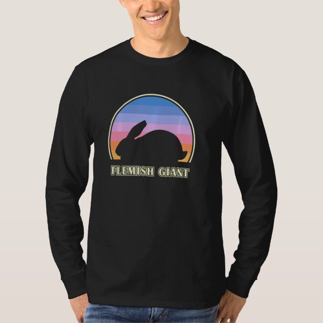 Flämischer Riesenrabbit Vintager Kaninchenpullover T-Shirt (Vorderseite)