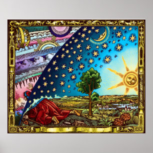 Flammarion Dome "Flat Earth" Plakatbild Poster