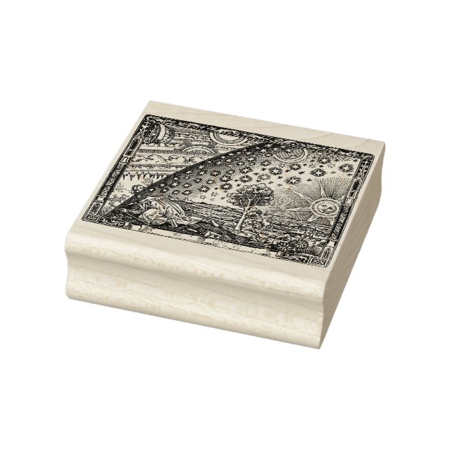 Flammarion Dome Woodcut Gravur Gummistempel (Stempel)
