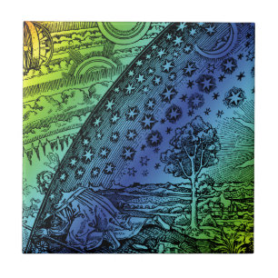 Flammarion Heaven and Earth Gravur Artwork Fliese