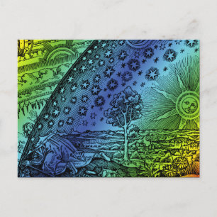 Flammarion Heaven and Earth Gravur Artwork Postkarte