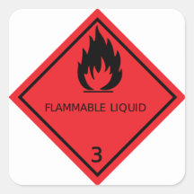 Flammbare Flüssig-Aufkleber