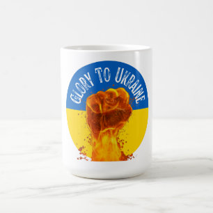 Flammbeständigkeit der Flagge der Ukraine Kaffeetasse