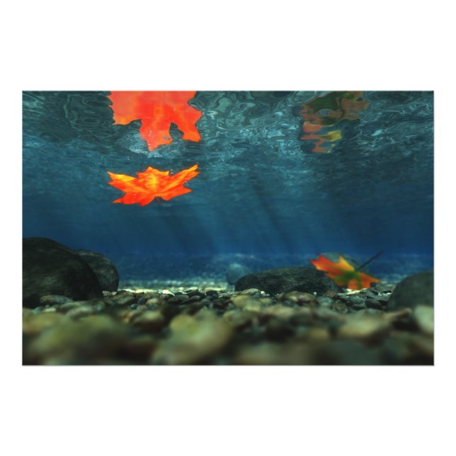 Flamme dans l'eau Impression photo (Devant)