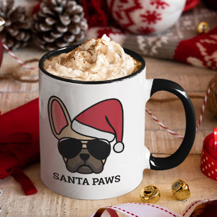 Flamme de Noël Fawn French Bulldog Mug