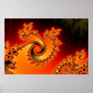 Flamme Dreifach Wirbel Poster