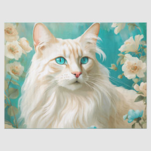 Flamme Lynx Point Siamese Portrait Art Seidenpapier