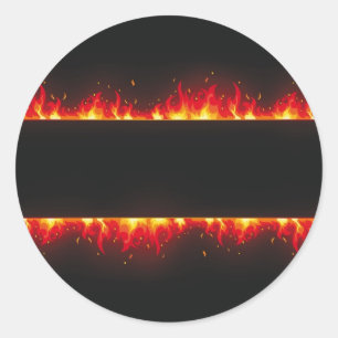 Flamme Runder Aufkleber