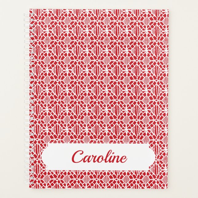 Flamme Scarlett Avec Motif Crochet Blanc (Devant)
