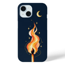 Flamme und Mond Handyhülle