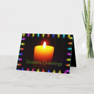 Flamme zur Weihnachtszeit Feiertagskarte