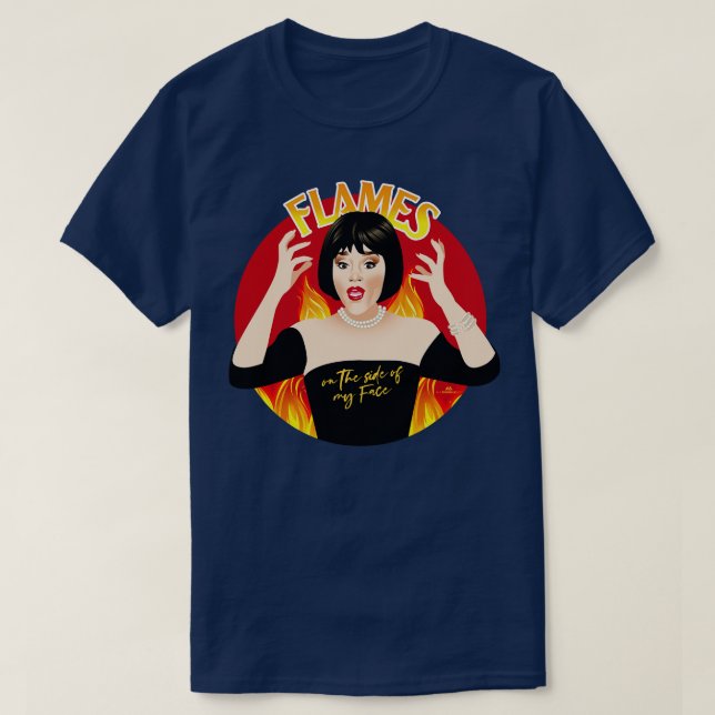 Flammen an der Seite meines Gesichts Kids TShirt (Design vorne)