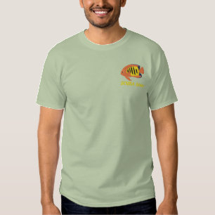 Flammen-Angelfish gesticktes Shirt (Polo-Shirt)