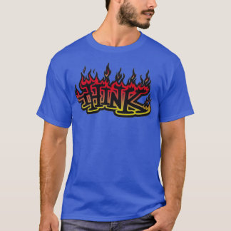 Flammen denken Skateboarddesign T-Shirt