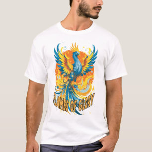 Flammen der Herren weiß T-Shirt