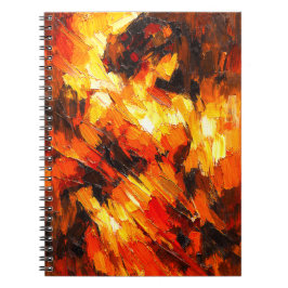 Flammen der Leidenschaft Abstract Art Notizbuch  Notizblock