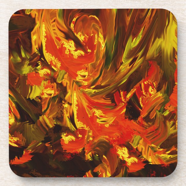 Flammen der Liebe Untersetzer (Vorderseite)