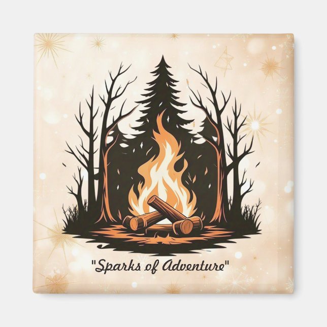 "Flammen des Abenteuers" Magnet (Vorne)