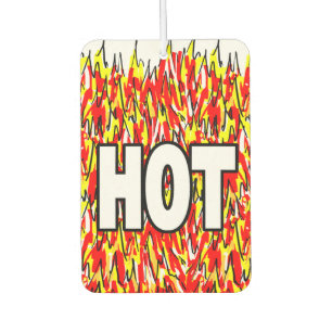 Flammen des heißen Teufels. Fiery Autolufterfrischer