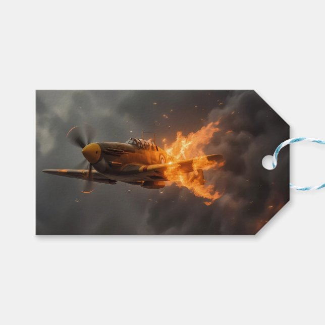 Flammen des Himmels: Aufstieg eines Spitfire Geschenkanhänger (Vorderseite (Horizontal))