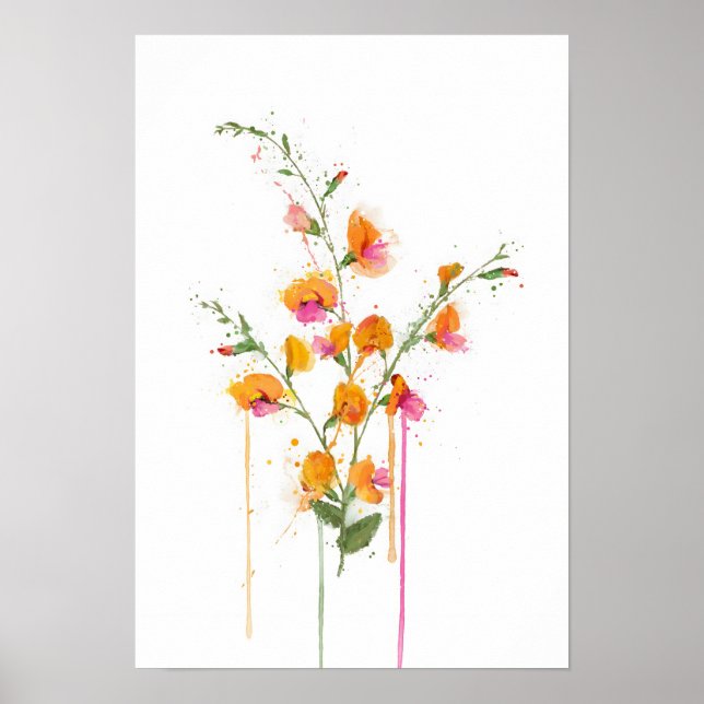 Flammen-Erbse Poster (Vorne)