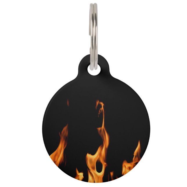 Flammen – Flamme – Flame – Flames – Feuer – Fire   Haustiermarke (Rückseite)