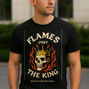 Flammen gehorchen dem König   Savage Alpha Gym T-S T-Shirt