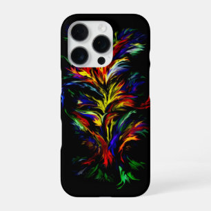 Flammen im Regenbogenstil iPhone 16 Pro Hülle