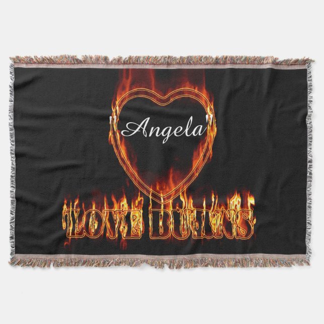 Flammen Liebe Burns Design Throw Blanket Decke (Vorderseite)