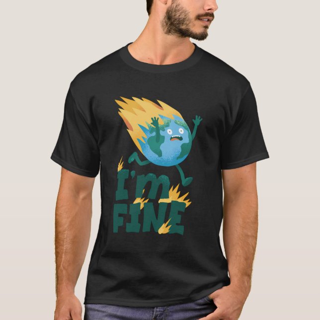 Flammen mit Erdbrand T-Shirt (Vorderseite)