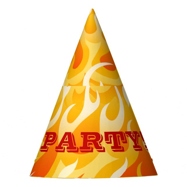 Flammen Partyhütchen (Vorderseite)