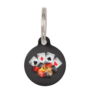 Flammen-Poker-Kasino-Schwarzes Tiermarke
