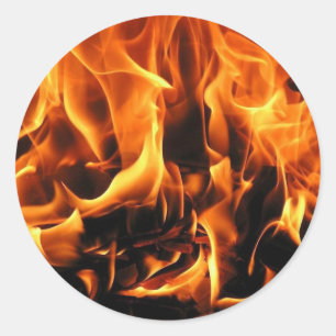 Flammen Runder Aufkleber