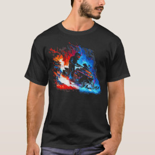 Flammen Schneemobilmaschine SkiDoo Snowmobile S T-Shirt