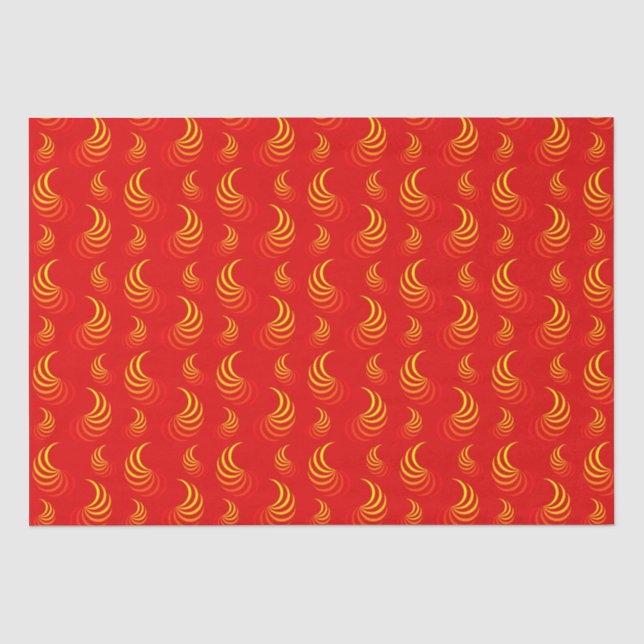 Flammen Seidenpapier (Vorderseite)