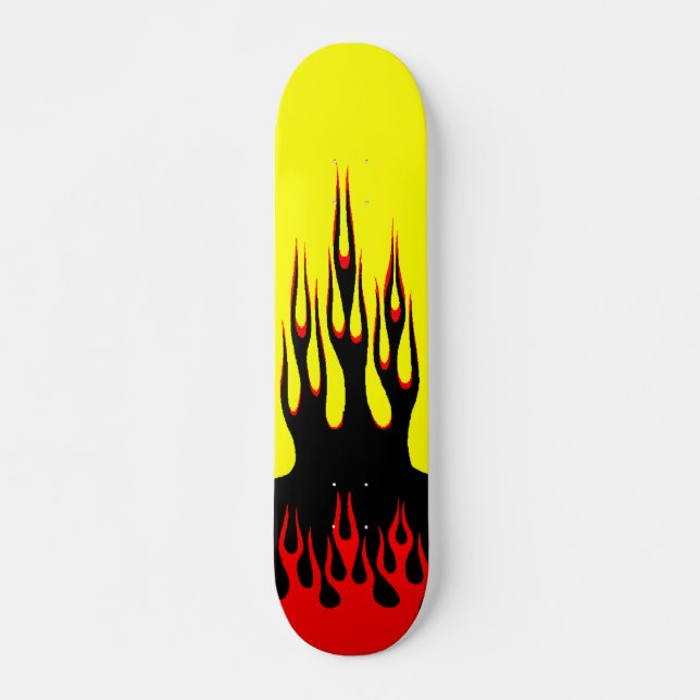 Flammen-Skateboard Skateboard (Vorne)