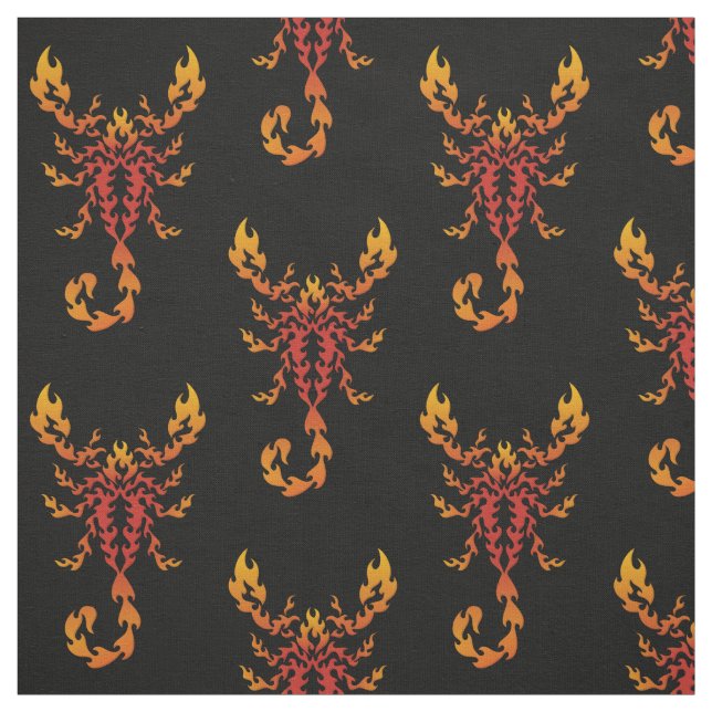 Flammen-Skorpion-Muster Stoff (Muster)